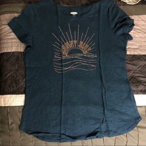 Old Navy Gold Foil Sunny Side Tee